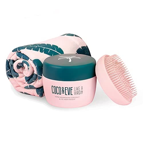 Image of Coco & Eve That’s A Wrap Bundle. Hair Mask, Tangle Tamer and Microfibre Hair Towel Wrap for All Hair Types (212ml)