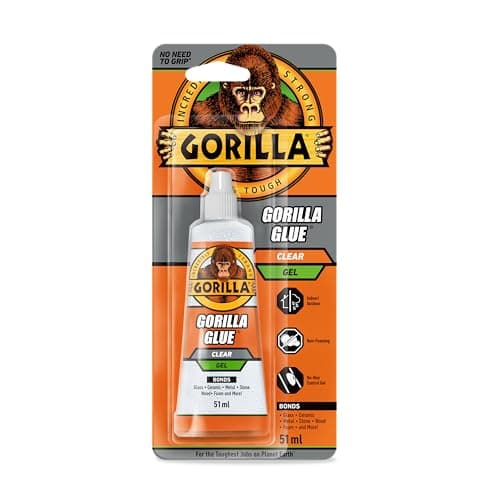 Image of Gorilla Glue Clear Gel | Non-Drip Control Gel | Water Resistant Easy To Use Glue | Ideal For Vertical Projects | Incredibly Strong and Durable | Non-Foaming, No Need To Clamp | 51ml Tube