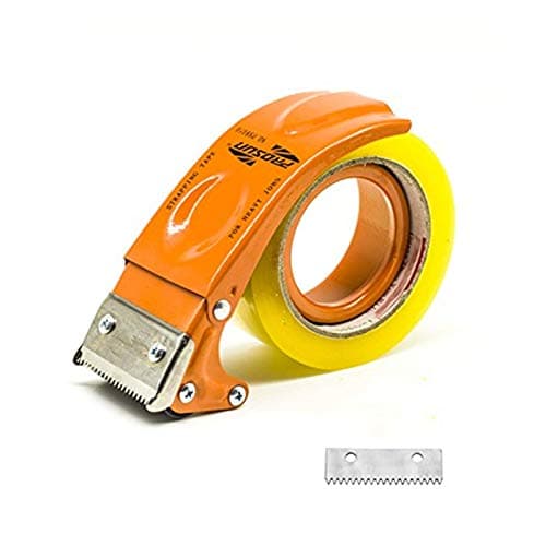 Image of PROSUN Tape Packing Dispenser Gun with Extra Blade, Easy-Mount 50mm (2 Inch) Tape Gun,Pistol Grip Carton Sealer (Orange)