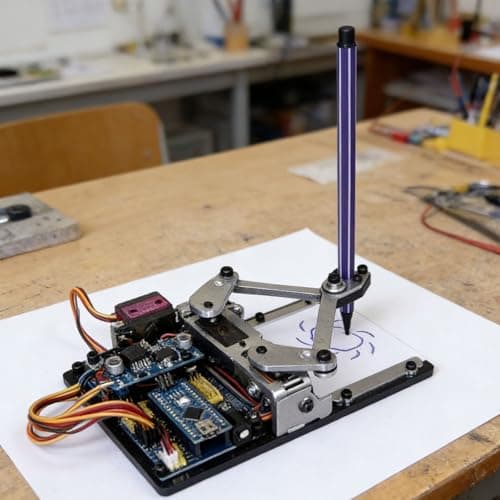 Image of DIY Smart Drawing Robot Kit with App Control, Open Source Programming Companion for Creative Painting Activities