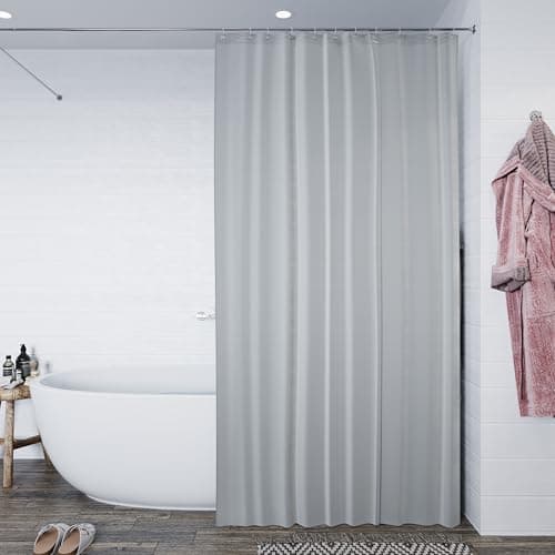 Image of Croydex, Grey Textile Shower Curtain 180 x 180cm