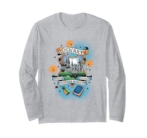 Image of Harry Potter Hogwarts Draco Dormiens Nunquam Titillandus Long Sleeve T-Shirt