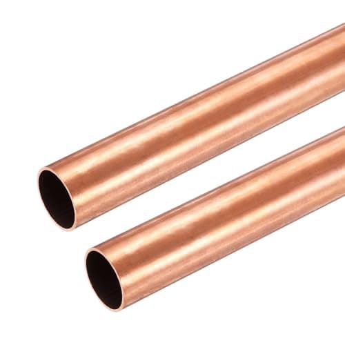 Image of sourcing map Copper Round Tube, 22mm OD x 1mm Wall Thickness x 100mm(4") Length Pure Copper Tube Seamless Metal Straight Pipe Tubing for DIY Crafts Industry Construction(Pack of 2)