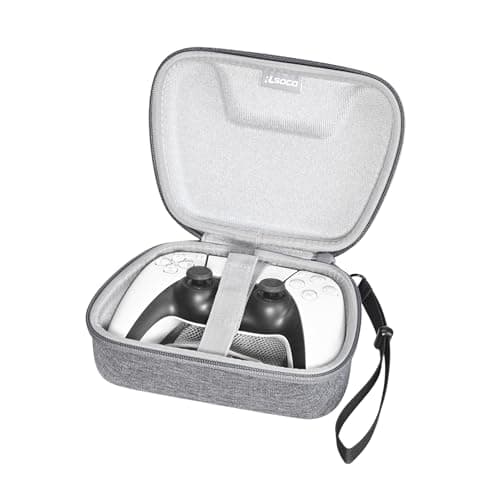 Image of RLSOCO Case for Sony PlayStation DualSense Wireless Controller - Fit for PlayStation Sony DualShock 4/PlayStation 5/DualSense Edge Wireless Controller and More | Travel Shell with YKK Zipper - Grey