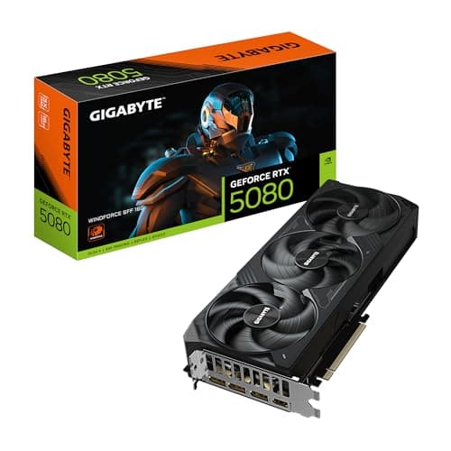 Image of Gigabyte GeForce RTX 5080 WINDFORCE SFF 16G Graphics Card - 16GB GDDR7, 256bit, PCI-E 5.0, 2617MHz Core Clock, 3 x DisplayPort, 1 x HDMI, GV-N5080WF3-16GD