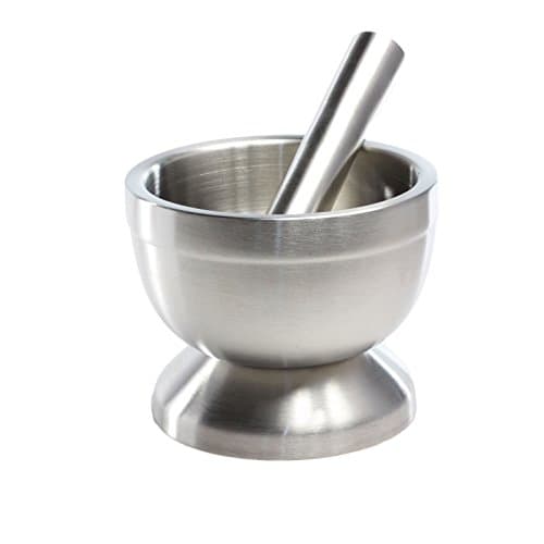 Image of GOLDBEARUK Pestle and Mortar set stainless steel Large (11.6cm)