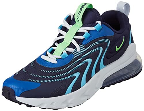 Image of Nike Boy's Jr Air Max 270 React Eng Gs Sneaker, Blue, 38.5 EU