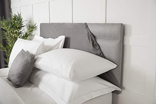 Image of Belledorm Headboard Wrap - Transforms a drab looking Headboard - Luxury Faux Suede (Charcoal, Double)