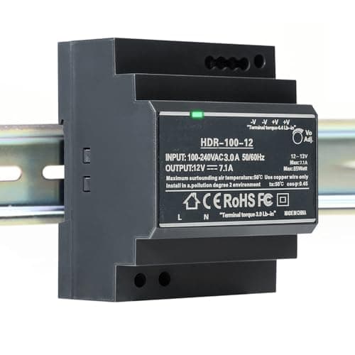 Image of Jadeshay Switching Power Supply 12V 100W Din Rail Transformer Single Phase Power Supply Switching Universal for Home Doorbell Systems and Industrial,Input AC100V-240V Output DC12V