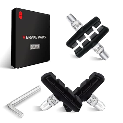 Image of CNCLOL Bike V Brake Pads, Bicycle V Brake Blocks,55/70mm Cantilever Brake Shoes Pads for Mountain/Road/Kids/MTB/Children's/Cycle Bike..Black
