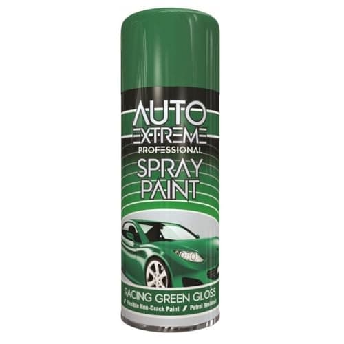Image of Gloss Racing Green Spray Paint 400ml - Fast Drying Interior Exterior Use Petrol Resistant Non Crack Coating High Coverage Gloss Finish for Car Bike Van Metal Panels