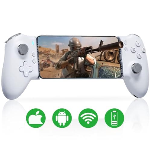 Image of ATUTEN Phone Game Controller Android, Mobile Gaming Controller for iphone 16/15 Stream Pc/Xbox/Ps5 Games on Mobile Phone, Dual Hall Linear Trigger, Stretch Panel Straight, Through Charging Capability