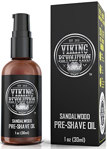 Image of Pre Shave Oil for Men - Best Pre Shaving Oil with Sandalwood for Safety Razor, Straight Razor - for The Smoothest, Irritation Free Shave by Viking Revolution