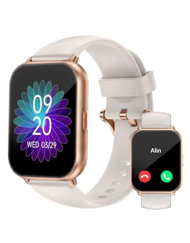 Image of RUIMEN Smart Watch Answer Dial Call,Smart Watches for Women Men 1.85"HD Screen Fitness watch with SpO2 Heart Rate Sleep Monitor Step Counter Waterproof 100+ Sports Mode for Android iOS (2 Bands)