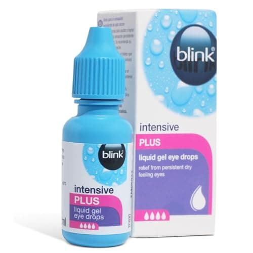 Image of Blink Intensive Plus Liquid Gel Eye Drops - Relief from Dry Eyes - Instant & Long-Lasting Lubricating Eye Drops with Hyaluronic Acid, Suitable for Use with Contact Lenses, 10 ml