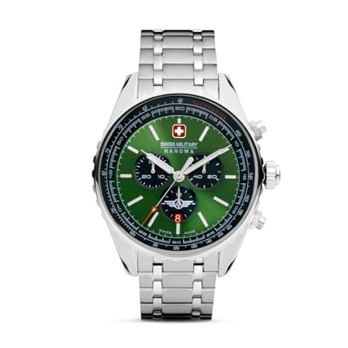 Image of Swiss Military Hanowa Men's Analogue Quartz Watch 32024828, Silver, One Size, Bracelet