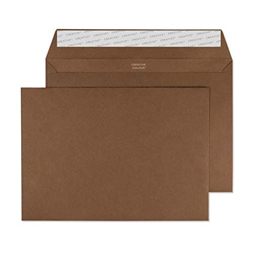 Image of Blake Creative Colour C5 162 x 229 mm 120 gsm Peel & Seal Wallet Envelopes (45323) Milk Chocolate - Pack of 25