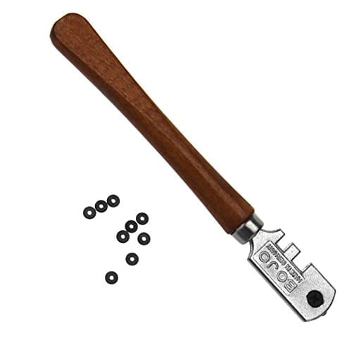 Image of Create idea 6 Wheels Cutting Hand Glass Tile Cutter Steel with 10 Spare Cutting Wheels Tool
