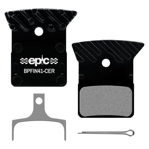 Image of epic Disc Brake Pads with Cooling Fins | L02A, L03A, L04A, L05A, L04C | Fits Shimano 105, GRX, Ultegra, Dura-Ace, Tiagra | Ceramic & Metal Options | 1 Set (Ceramic)