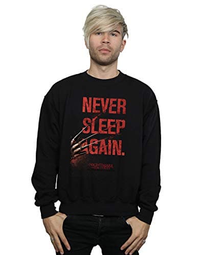 Image of Absolute Cult A Nightmare On Elm Street Men's Never Sleep Again Sweatshirt Black XX-Large