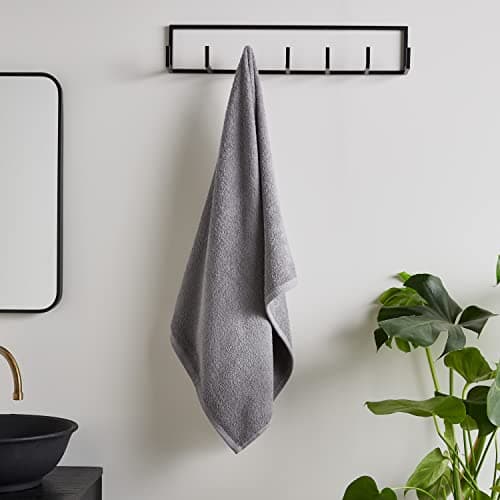 Image of Catherine Lansfield Quick Dry Cotton Bath Towel Grey