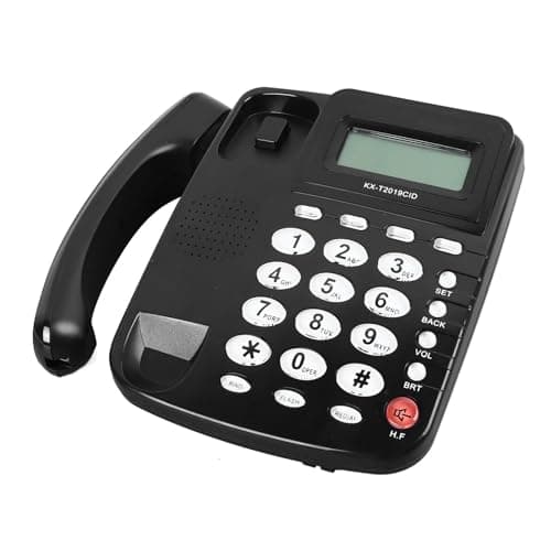 Image of CHICIRIS Hands Calling Corded Landline Telephone Multifunction Caller ID for Home Office Black