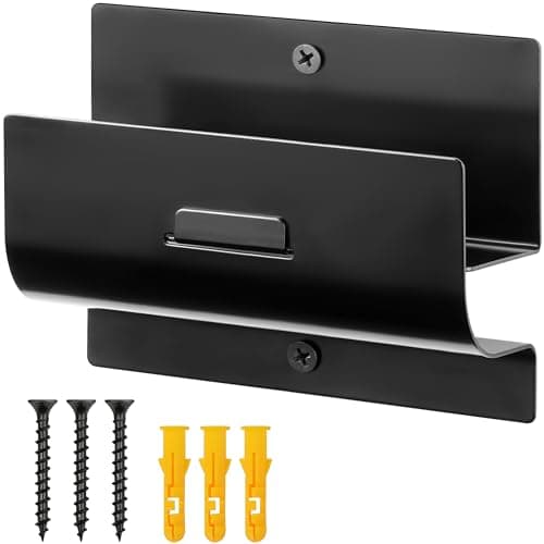 Image of BELLE VOUS Heavy Duty Garage Wall Ladder Storage Hook - Wall-Mounted Utility Hanger Organiser for Shed/Workshop - Versatile Tool Holder Bracket for Ladder, Power Tools, Folding Chairs and Wheelbarrow