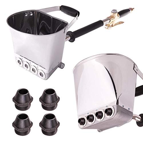 Image of TC TECHNIC Pneumatic cement spray gun 4 l, metal nozzles-fi 19 mm, weight 2.5 kg, incl. 4 x nozzles 11 mm, 4 x nozzles 9 mm, plastering machine, plastering gun