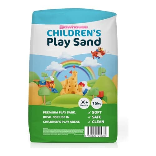 Image of The Glowhouse Childrens Play Sand for Soft Play Kids Non Toxic Play Sand, Sand Bags for Sand Pit and Other Play Areas (Large)