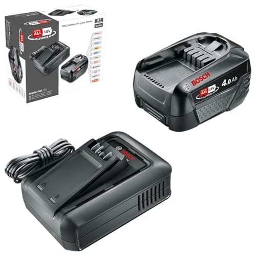 Image of Bosch Starter Set 18V with Battery and Fast Charger (1 x 4.0 Ah Lithium-ion Battery; 1 x Fast Charger; POWER FOR ALL 18V Alliance)