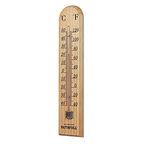 Image of Faithfull THWOODSM 260mm Thermometer Wall Wood