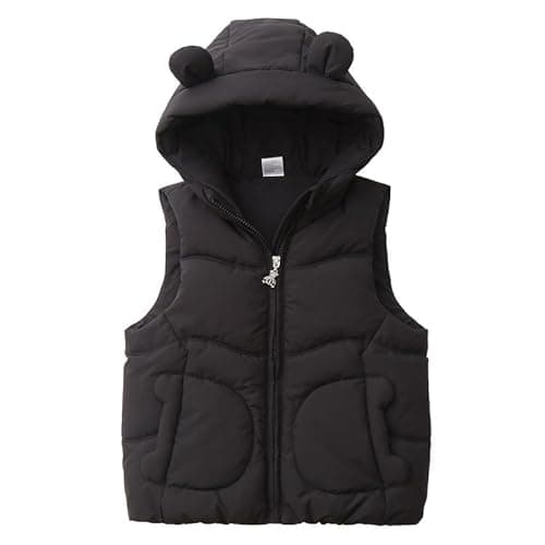 Image of Petalum Kids Boys Girls Sleeveless Hooded Gilet Coat Body Warmer Padded Puffer Vest Jacket Lightweight Winter Coat