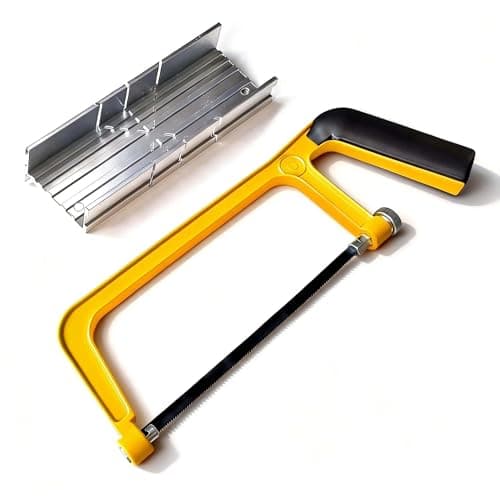 Image of Aiyraa 6 Inch Junior Hacksaw with Mitre Block Set - 150mm Mini Hacksaw for Metal & Wood Cutting, Hand Chop Saw for DIY Projects, Handy Saw Tool Ideal for Gardening, Garage, Workshop, RV