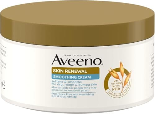 Image of Aveeno Skin Renewal Smoothing Cream (1x 300ml), Smoothing Cream for Dry, Rough & Bumpy Skin. Fragrance Free with Nourishing Oat & Niacinamide