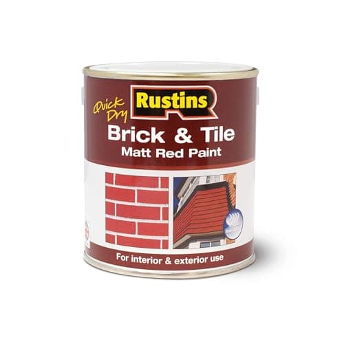 Image of RUSTINS Quick Dry Brick and Tile Paint, Matt Red, 2.5L