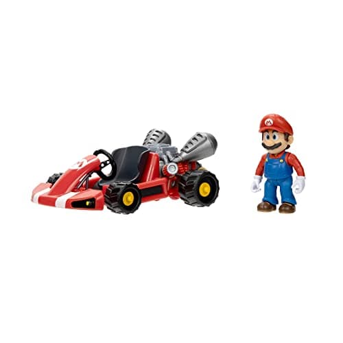 Image of THE SUPER MARIO BROS. MOVIE 2.5”/6cm Mario Figure with Pull Back Racer