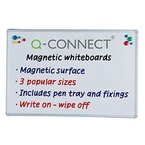 Image of Q Connect Magnetic White Drywipe Notice Board 1800x1200mm