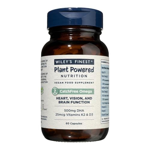 Image of Wiley's Finest CatchFree Omega - Vegan, Non-GMO Fish Oil Alternative - Full Spectrum Omega-3 Liquid Supplement with Organic Plant-Based Algae Oil - 60 Softgels (60 Servings)