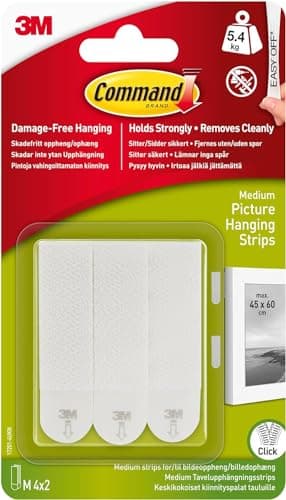 Image of Command Medium Picture Hanging Strips (17201-4pk) – 2 Packs (4 Sets per Pack)