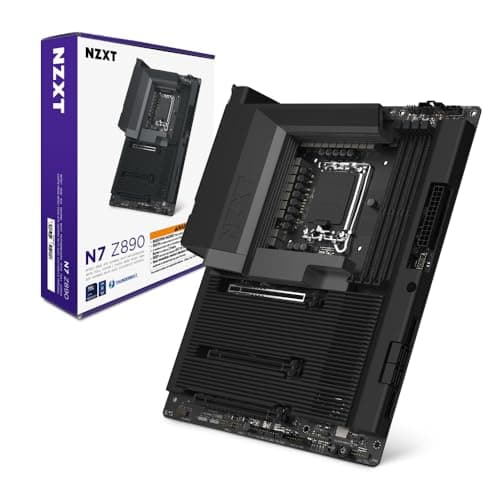 Image of NZXT N7 Z890 – Intel Z890 LGA 1851 ATX Gaming Motherboard for Core Ultra (Series 2) - 16+1+2, DDR5, 5x M.2, PCIe 5.0, Wi-Fi 6E, 2.5GbE, Thunderbolt 4 - Full Cover – Black