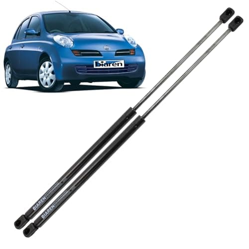 Image of BIAREN 2x Rear Tailgate Boot Gas Struts For Nissan Micra Mk3 K12 2002-2010 Lift Support System 360 (N) 501 MM 90450AX000 90450AX610 90451AX000