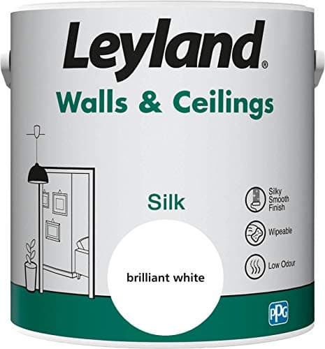 Image of Leyland Walls & Ceilings Silk, Brilliant White, 2.5 Litre