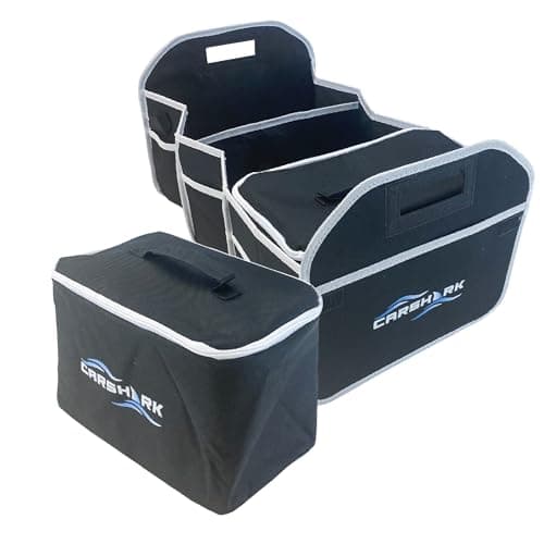 Image of CARSHARK Car Boot Organiser Storage Box, 2-in-1, Collapsible, with Cooler Bag