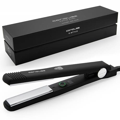 Image of Corioliss C Style | Hair Straightener for Women | Titanium Plate for Fine Hair | Professional Iron with Temperature Control (Black Soft Touch)