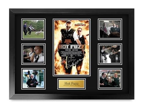 Image of HWC Trading Hot Fuzz Simon Pegg Gifts Printed Signed Autograph Picture for Movie Memorabilia Fans - A2 Framed (ID-006490)