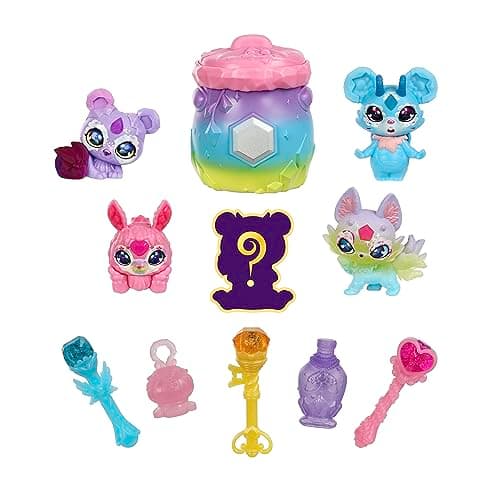 Image of Magic Mixies Mixlings Magical Rainbow Deluxe Pack Contains 5 Exclusive Mixlings With A Unique Rainbow Magical Power Including 1 Mystery Mixling to Reveal From Its Cauldron