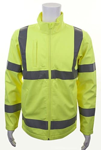 Image of SOFT SHELL LIGHTWEIGHT HI VIZ JACKET SATURN YELLOW L