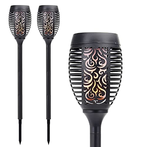 Image of Solalite® 2 Pack 51 LED Solar Torch Light Dancing Flickering Flame Effect Stake Light Waterproof Outdoor Garden Landscape Path Lamp