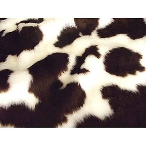 Image of Animal Fun Faux Fur Fabric Material - Brown Cow, 1Mtr - 150cmx100cm