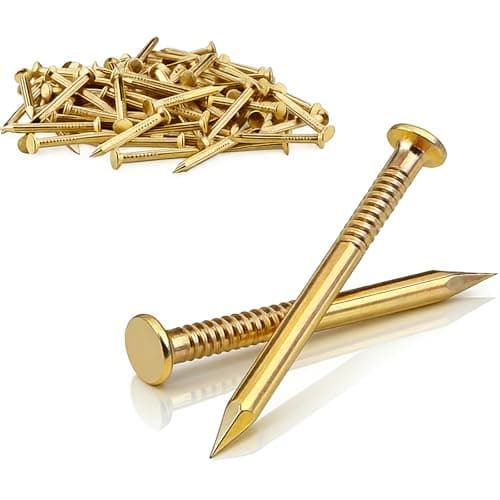 Image of YOOZIYA 50 Pieces 25mm Masonry Nails Brick Steel Carbon Steel Point Tip Wall Cement Woodworking,Galvanised Concrete Wall Nails for Wood Masonry Picture Hanging